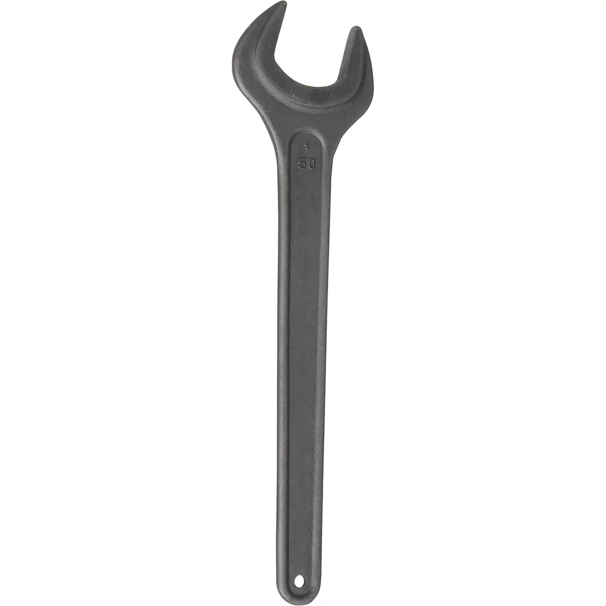 Ein grauer Gabel- oder Maulschlüssel auf weißem Hintergrund. Am Griff steht „25 D“.